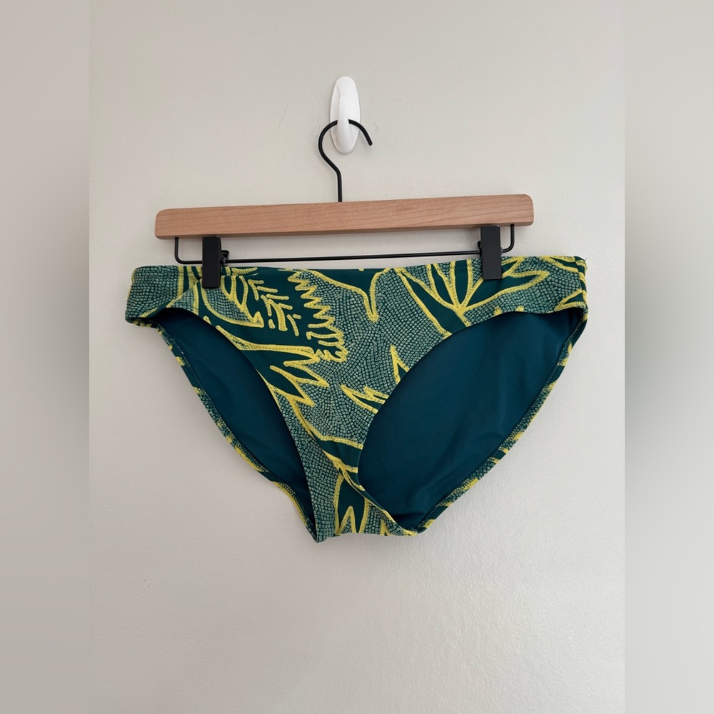 Aerie Dark Teal Tropical Bikini Bottoms - Size XL